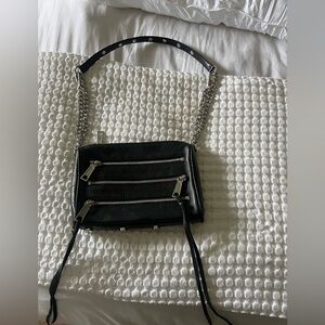 Rebecca Minkoff Black Crossbody Bag with Metallic Hardware